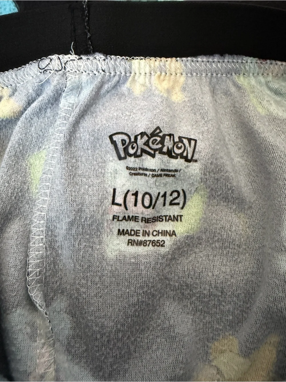 Pokemon Black Pajama Pants with Pikachu, Bulbasaur, Charmander & Squirtle